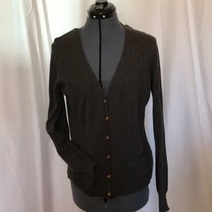 Grey v-neck cardigan